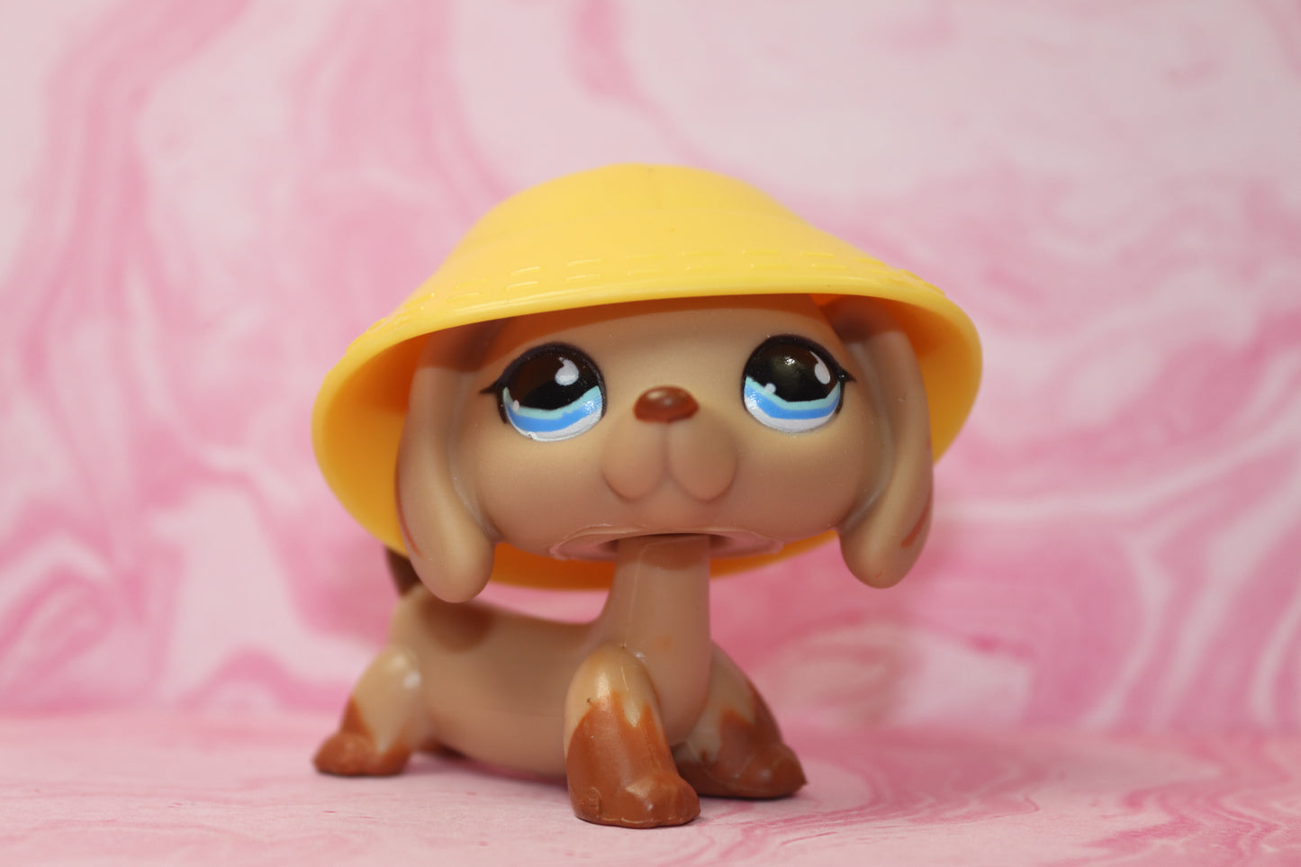 Lps dachshund 518 *squished head from hat*