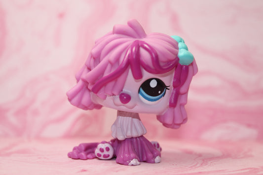 Lps pink komondor mop dog 2487